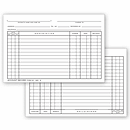 4 x 6 Acct Record Billing Cards, White