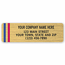Make sure customers know who to call for service! Apply these colorful, eye-catching labels to equipment or manuals so they have your number on hand. Quality paper! 7 mil. brushed gold polyester film with red and blue stripes.