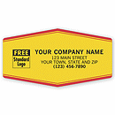 3 1/2 x 1 7/8 Tuff Shield Service Labels, Laminated , Yellow with Red