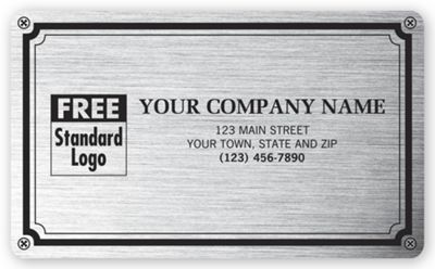 Weatherproof Plate Label, Brushed Silver Poly, 5 X 3