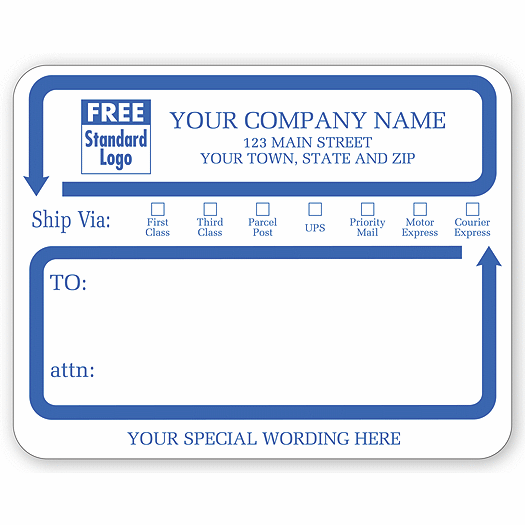 Jumbo Mailing Labels w/  Ship Via  Check Boxes, Padded - Office and Business Supplies Online - Ipayo.com