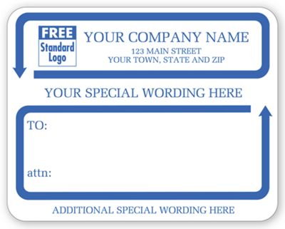 Jumbo Mailing Labels w/ Special Wording, Padded, White