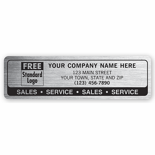 Sales Service Labels, Brushed Chrome Poly Film - Office and Business Supplies Online - Ipayo.com