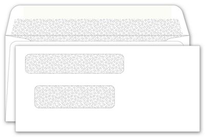 3 1/2 x 7 1/2 Double Window Envelope