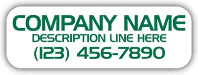 24 x 8 Small Vehicle Sign, 1 Color, no Logo