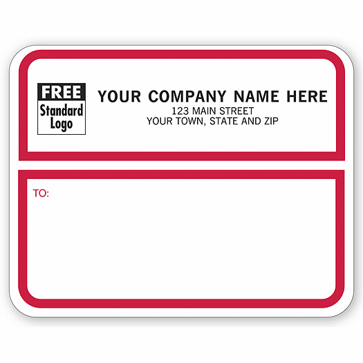 Jumbo Shipping Labels, Padded, White w/ Red Border - Office and Business Supplies Online - Ipayo.com