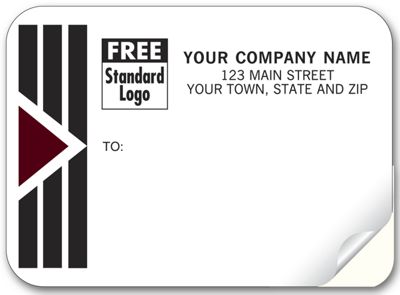 Park Avenue Mailing Labels, Padded, w/ Black/Burgundy