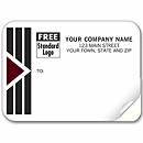 3 7/8 x 2 7/8 Park Avenue Mailing Labels, Padded, w/ Black/Burgundy