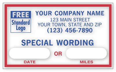 Static Cling Windshield Label, Custom Message