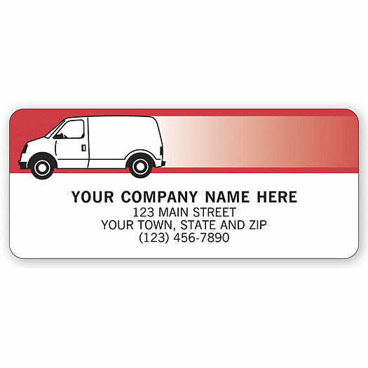 24 Hr. Service Labels with Van Design - Office and Business Supplies Online - Ipayo.com