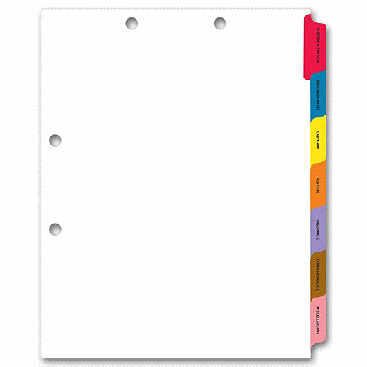 Chart File Divider Side Tab Set - Office and Business Supplies Online - Ipayo.com