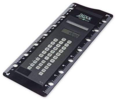 Solar Calculator With Ruler for 7 Ring 3-On-A-Page-Binder - Office and Business Supplies Online - Ipayo.com