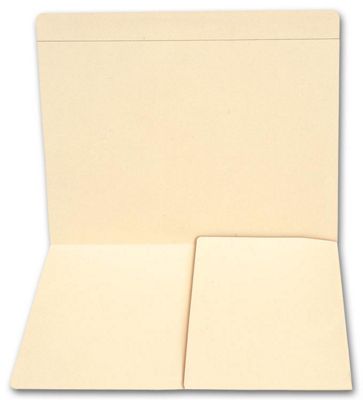 Top Tab Half Pocket Manila Folder, 11 pt