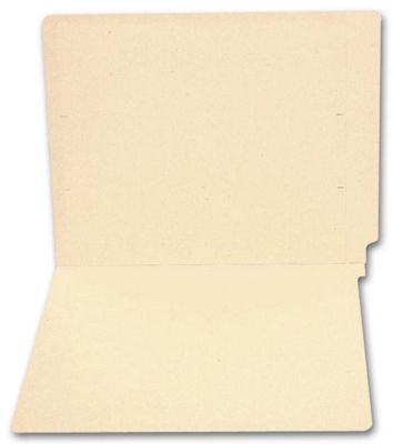 12 1/4 X 9 1/2 End Tab Full Cut Manila Folder, 14 pt, No Fastener