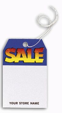 Tags, Sale, Blue & Yellow, Small