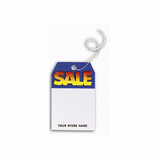 Tags, Sale, Blue & Yellow, Small