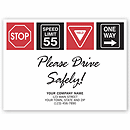 19 x 14 Drive Safely with Signs Floor Mat