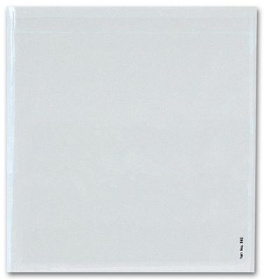 Adhesive Transparent Plastic File Pockets, 9 1/2  x 8 1/4
