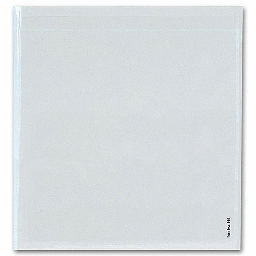 Adhesive Transparent Plastic File Pockets, 9 1/2 x 8 1/4