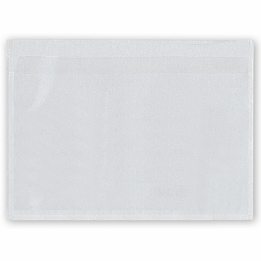 Adhesive Transparent Plastic File Pockets, 6 1/4 x 4 1/2