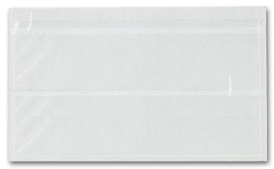 Adhesive Transparent Plastic File Pockets, 9 1/2  x 5 1/4