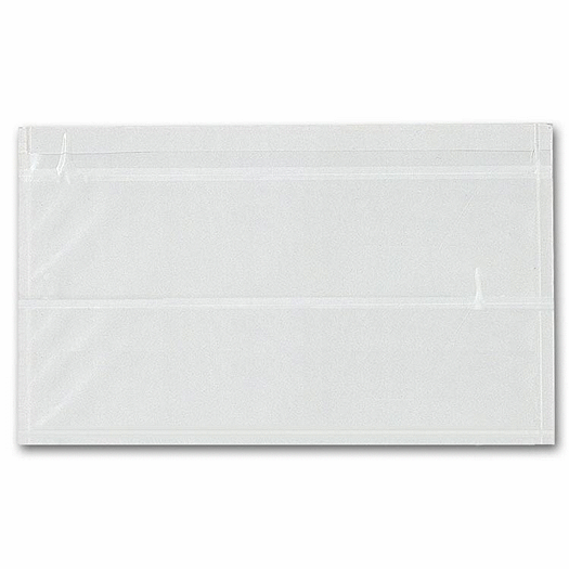 Adhesive Transparent Plastic File Pockets, 9 1/2 x 5 1/4