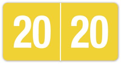 2020 Smead End Tab Compatible Labels, Rolls Yellow