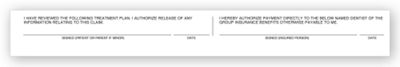 8 1/4 X 5/8 Simplified Claim Form Signature Release Labels