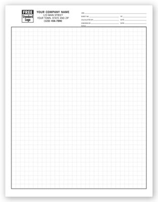 8 1/2 x 11 Graph Papers, Standard 1/4 , Padded