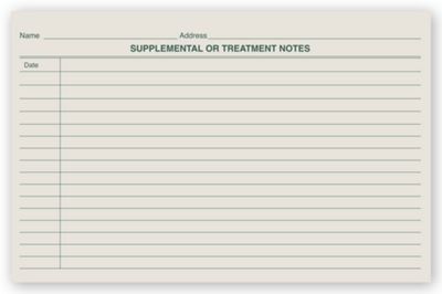 Treatment Notes, Green Ledger