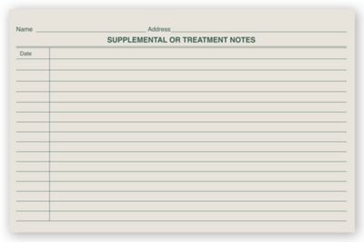 7 3/4 X 5 Treatment Notes, Green Ledger