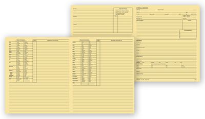 8 1/4 x 10 3/4 Internal Medicine Exam Records, 4 Page, Letter, Buff