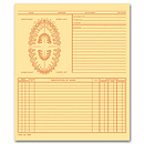 8 x 9 1/2 Dental Exam Record, Unnumbered Teeth, Folder Style, Buff