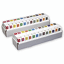 4 1/4 x 4 1/8 x 16 3/4 Sycom & Barkley Alpha Roll Labels Starter Set, 500 per roll