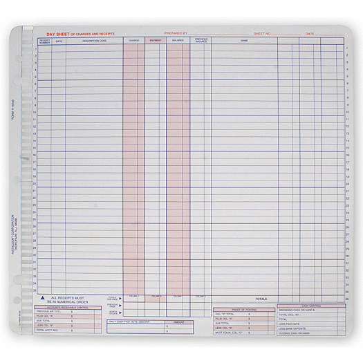 Daily Control Sheets