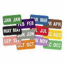1 x 1/2 Smead Colored Month Labels