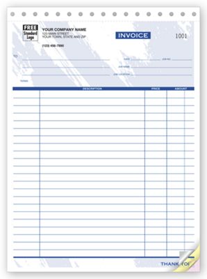 8 1/2 x 11 Job Invoices – Large