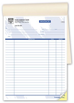 8 1/2 x 11 Job Invoices – Large Booked