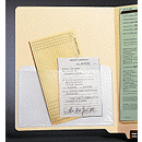 6 3/8 x 4 1/2 Heavy Duty Adhesive Transparent Plastic File Pockets