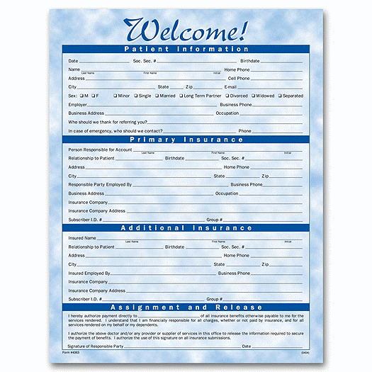 One-Sided Registration Form, Bright Skies Design - Office and Business Supplies Online - Ipayo.com