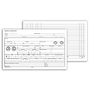 5 X 8 Optometry Record Card, Two-Sided, 5  x 8