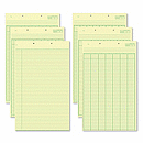 8 1/2 x 14 Green Columnar Work Sheets