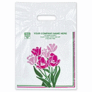 Floral Plastic Bags, 9 x 13