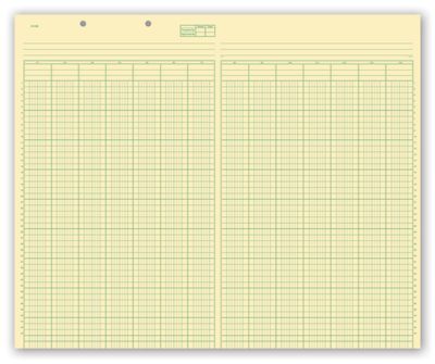 Green Columnar Work Sheets