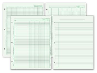 11 x 8 1/2 Ring Book Columnar Pads