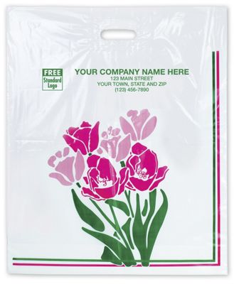 18 x 4 x 22 Floral Plastic Bags, 18 x 4 x 22