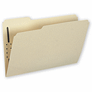 Heavy duty top tab folders will keep your work where it belongs & are perfect for active files. Keep documents safe! Permanent fastener with 2  capacity and 1/3 cut top tabs. Durable! Made of sturdy 15 pt. manila stock.