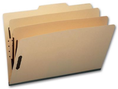 Top Tab Double Divider Manila Folder, 15 pt, Multi Fastener - Office and Business Supplies Online - Ipayo.com