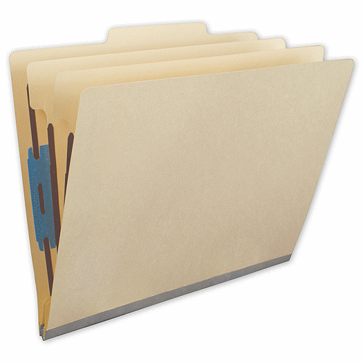 Top Tab Folders, Manila, 18 pt, 2 Divider, Multi - Fastener - Office and Business Supplies Online - Ipayo.com