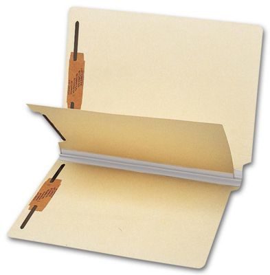 12 1/4 X 9 1/2 End Tab Single Divider Folder, 18 pt, Multi-Fastener